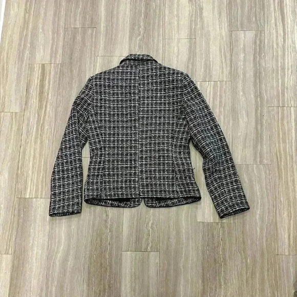 Vintage Black and White Tweed Jacket - Size 10/L by Chadwicks - Picture 6 of 6